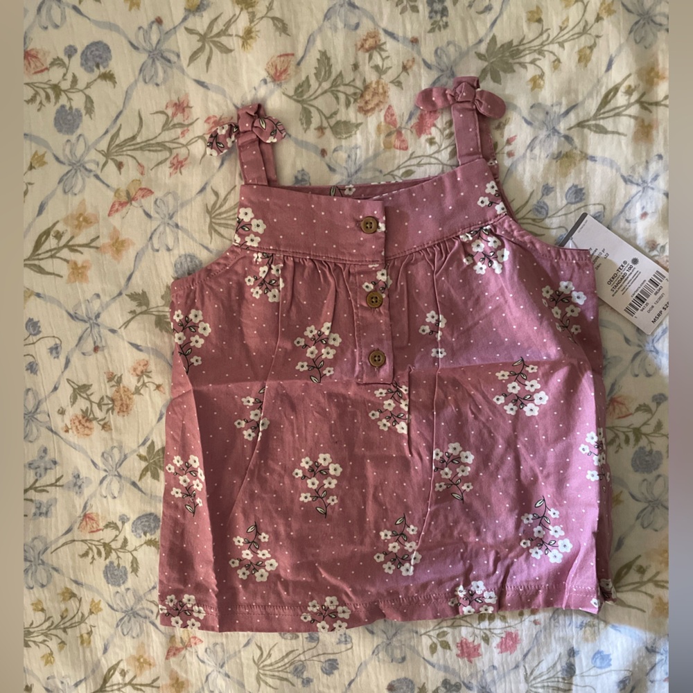 NEW baby girl Carter’s 3-piece floral outfit set size 18 m and 24 m mauve pink - Picture 3 of 16